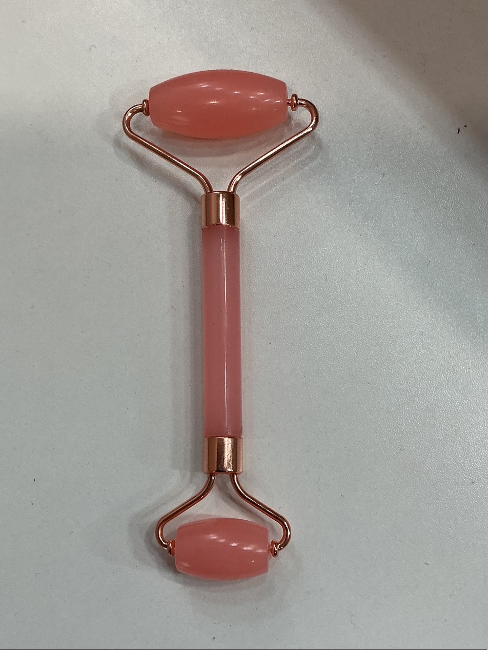 Pink Facial Roller - Dual-Ended Stone Massager